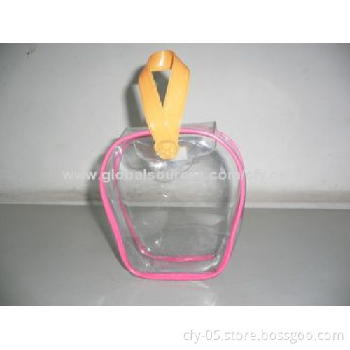 Wholesale Apple Shape Clear PVC Cosmetic Bag, OEM Service and Customer Logos Welcomed